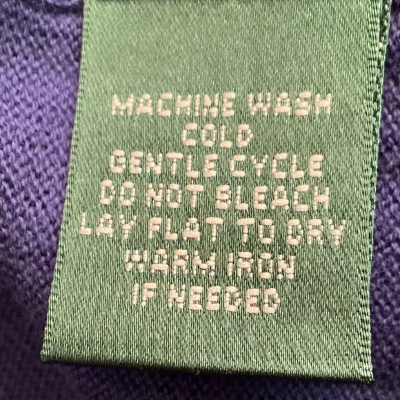 NWOT Lauren Ralph Lauren blue cardigan sweater 3/4 sleeves size   2X. - Picture 5 of 5